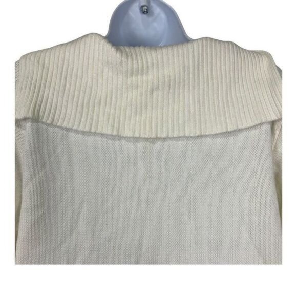 Sag Harbor Sport Womens Size Medium Cotton Sweater White - Picture 3 of 10